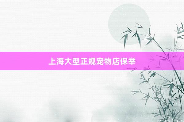 上海大型正规宠物店保举